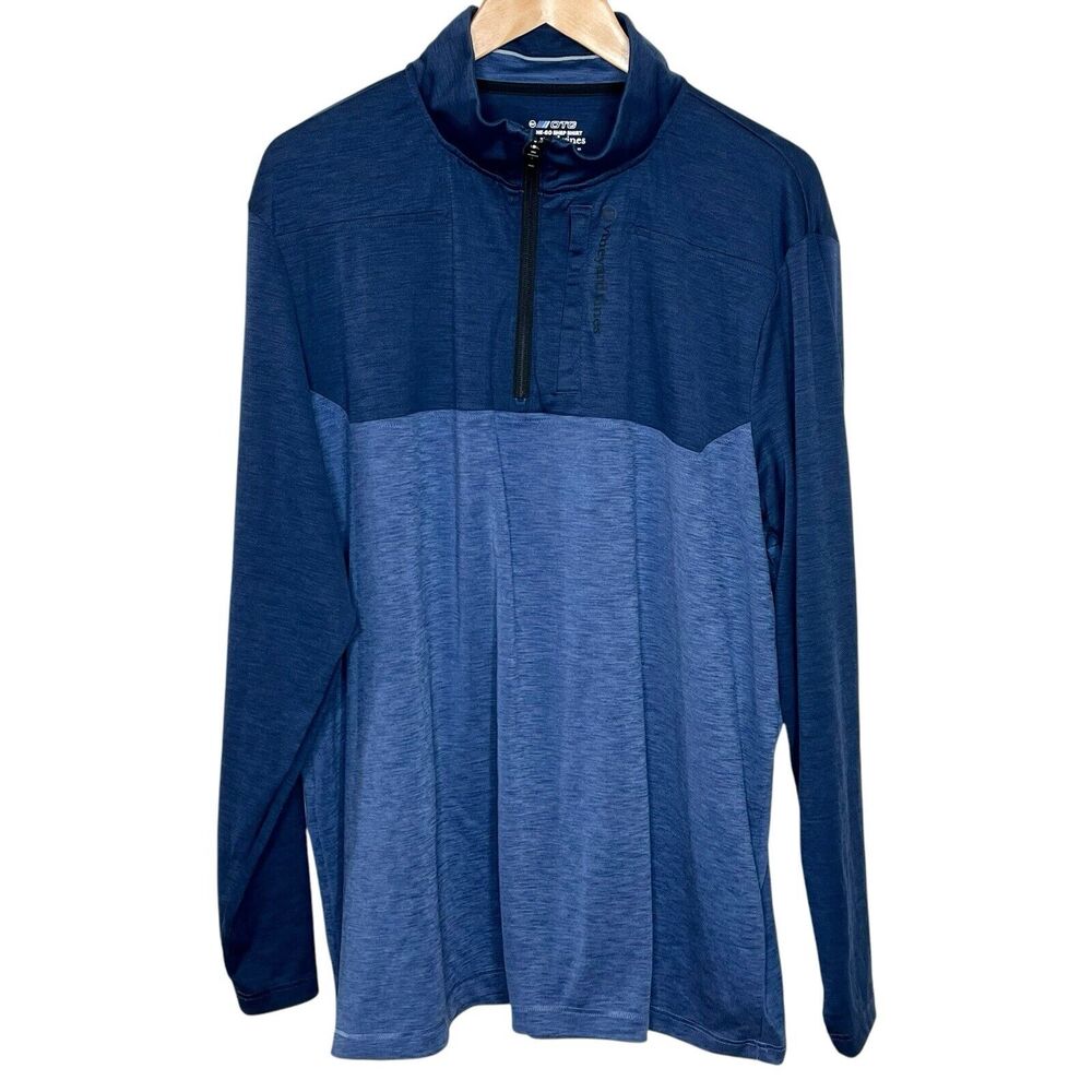 Vineyard Vines Performance 1/4 Zip On The Go Shep Shirt Blue Mens Size XB